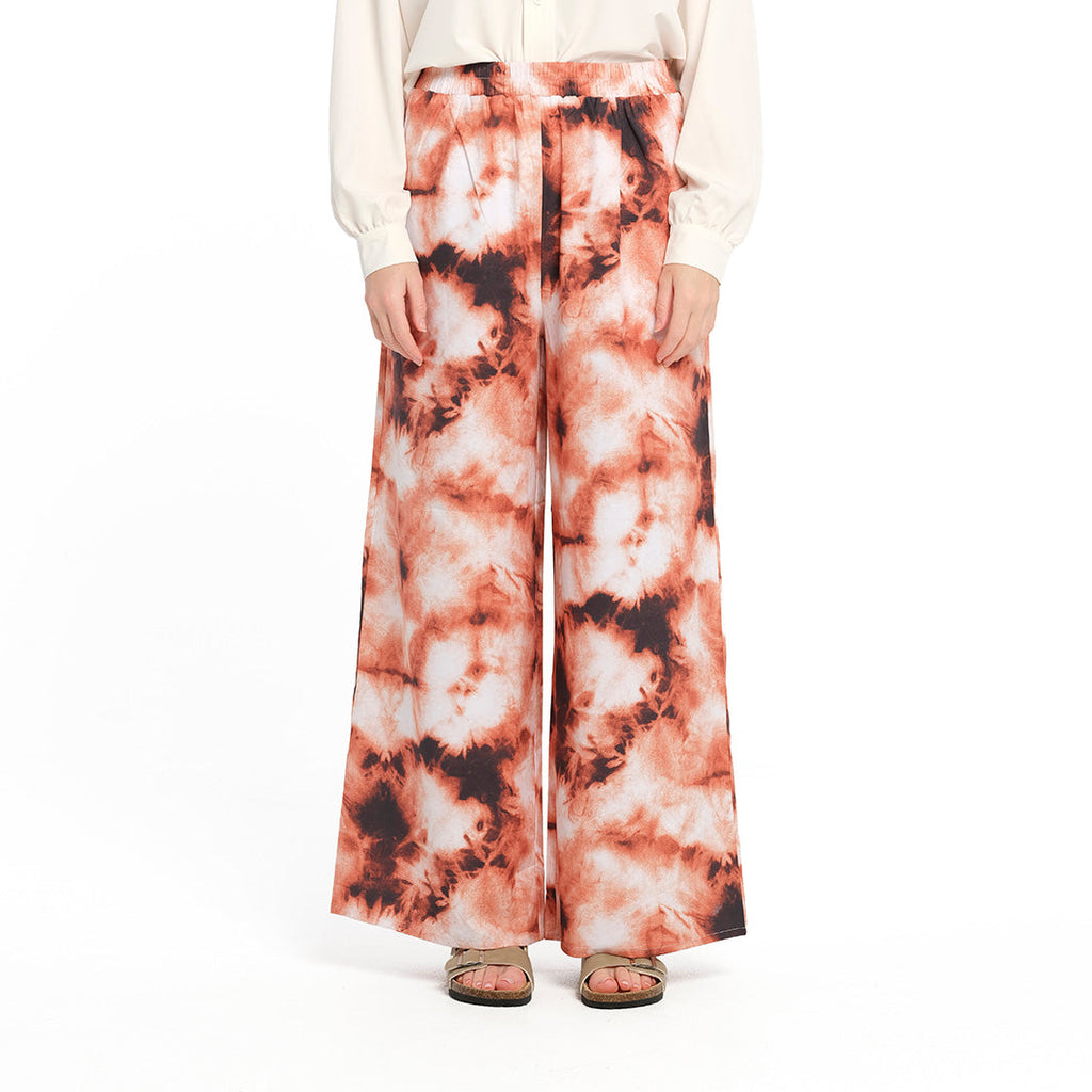  Womens Golden Tie Dye Palazzo Pant