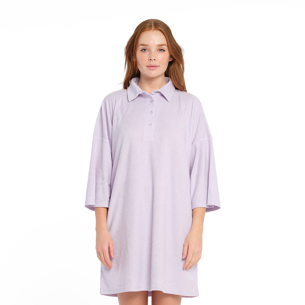  Womens Purple Heather Terry Dress