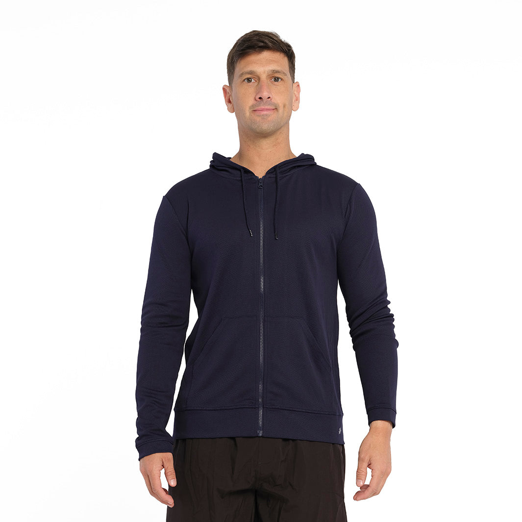  Mens Active Coolpass Hooded Jacket - Navy