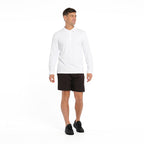  Mens Long Sleeve Polo - White