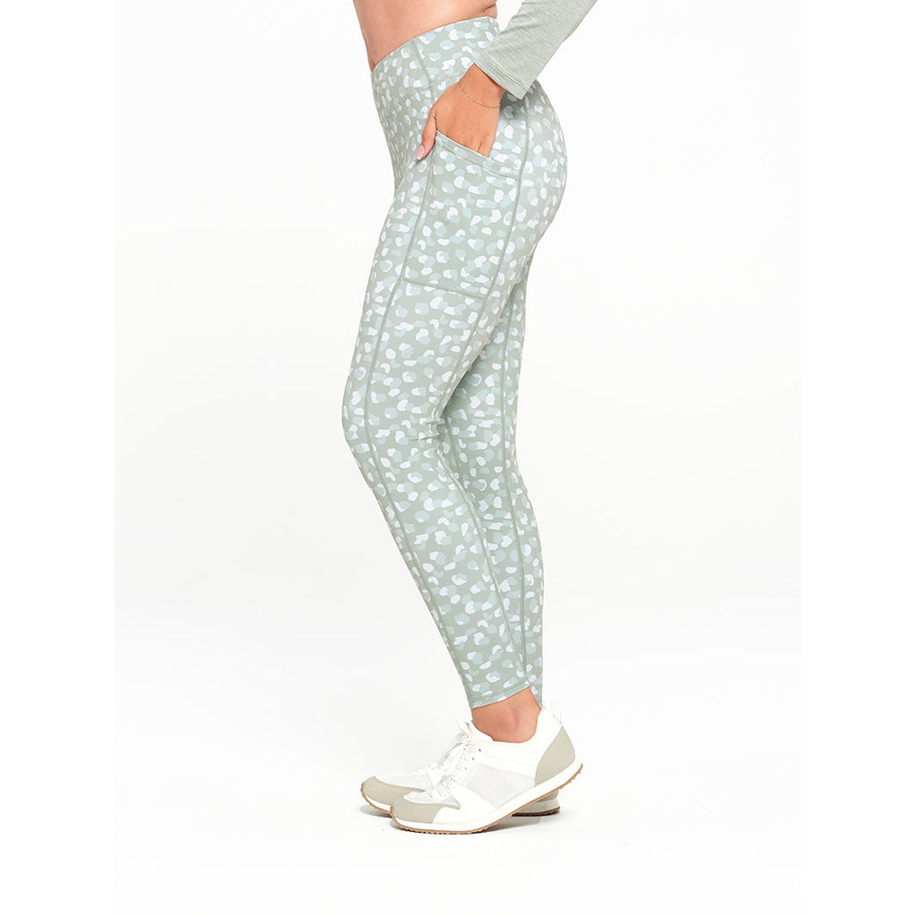  Womens Green Pattern Legging