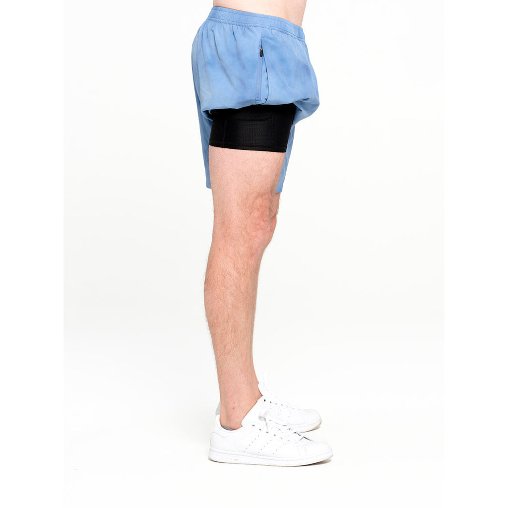  Mens Active Lined Shorts - Blue