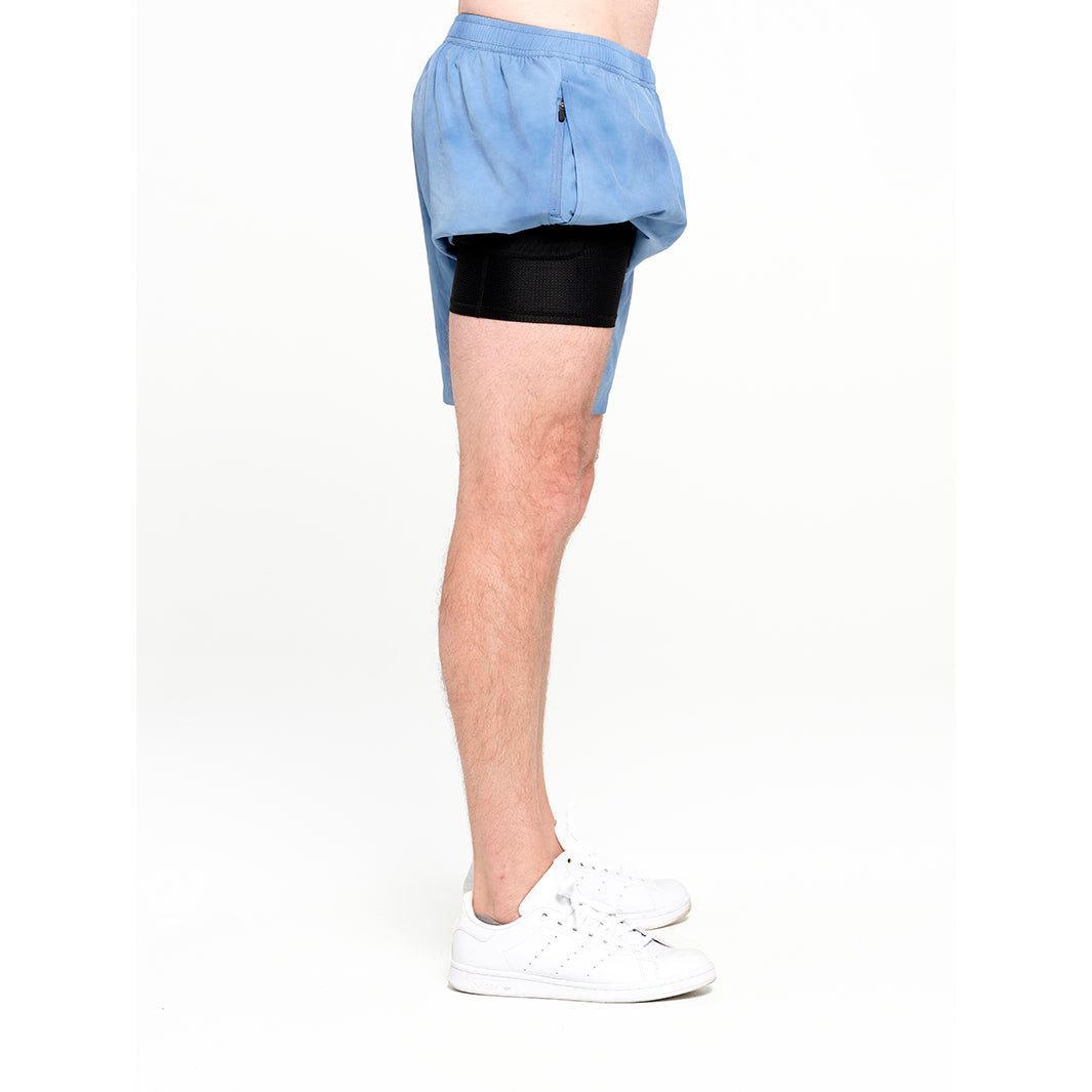  Mens Active Lined Shorts - Blue
