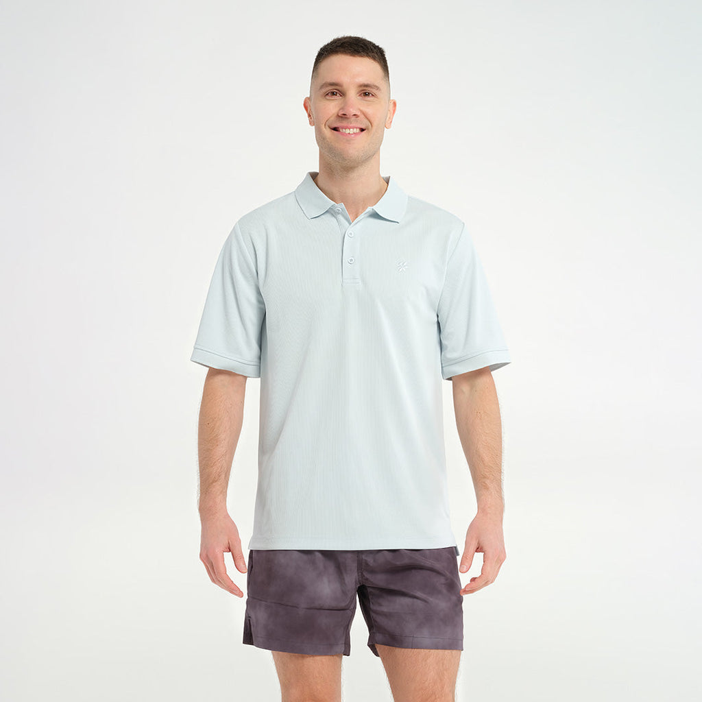  Mens Short Sleeve Polo - Sky Blue