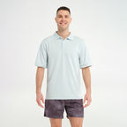  Mens Short Sleeve Polo - Sky Blue