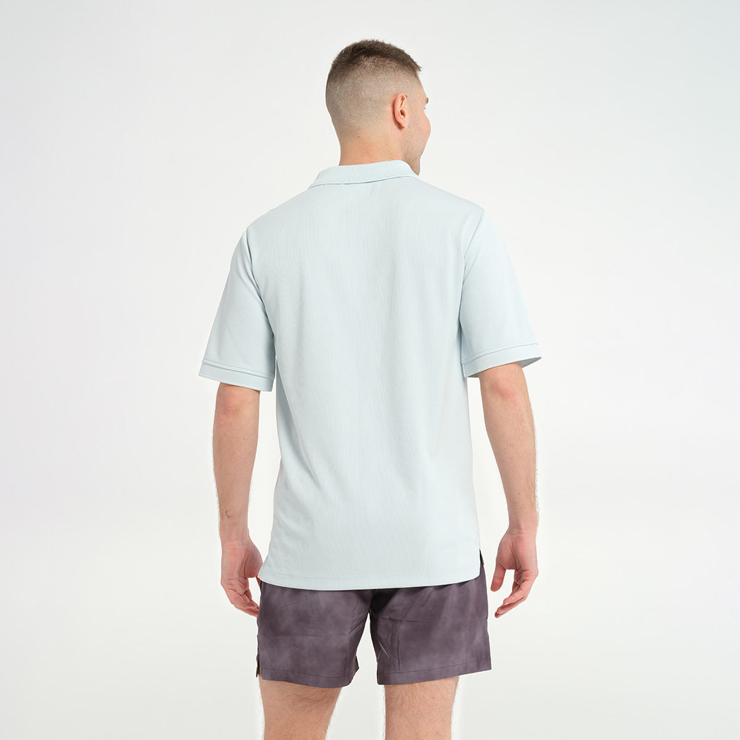  Mens Short Sleeve Polo - Sky Blue