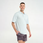  Mens Short Sleeve Polo - Sky Blue