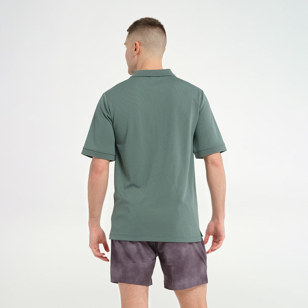 Mens Short Sleeve Polo - Silver Pine