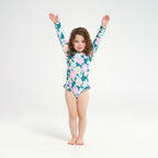  Toddler 60s Floral LS Paddle Suit