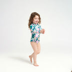  Toddler 60s Floral LS Paddle Suit