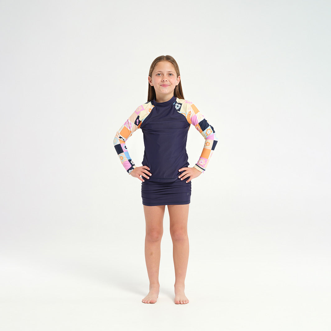  Kids Solid Patch LS Rashie
