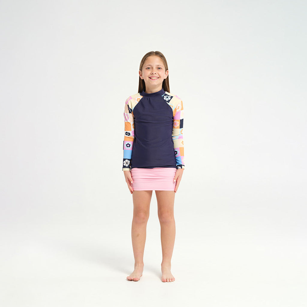  Kids Solid Patch LS Rashie