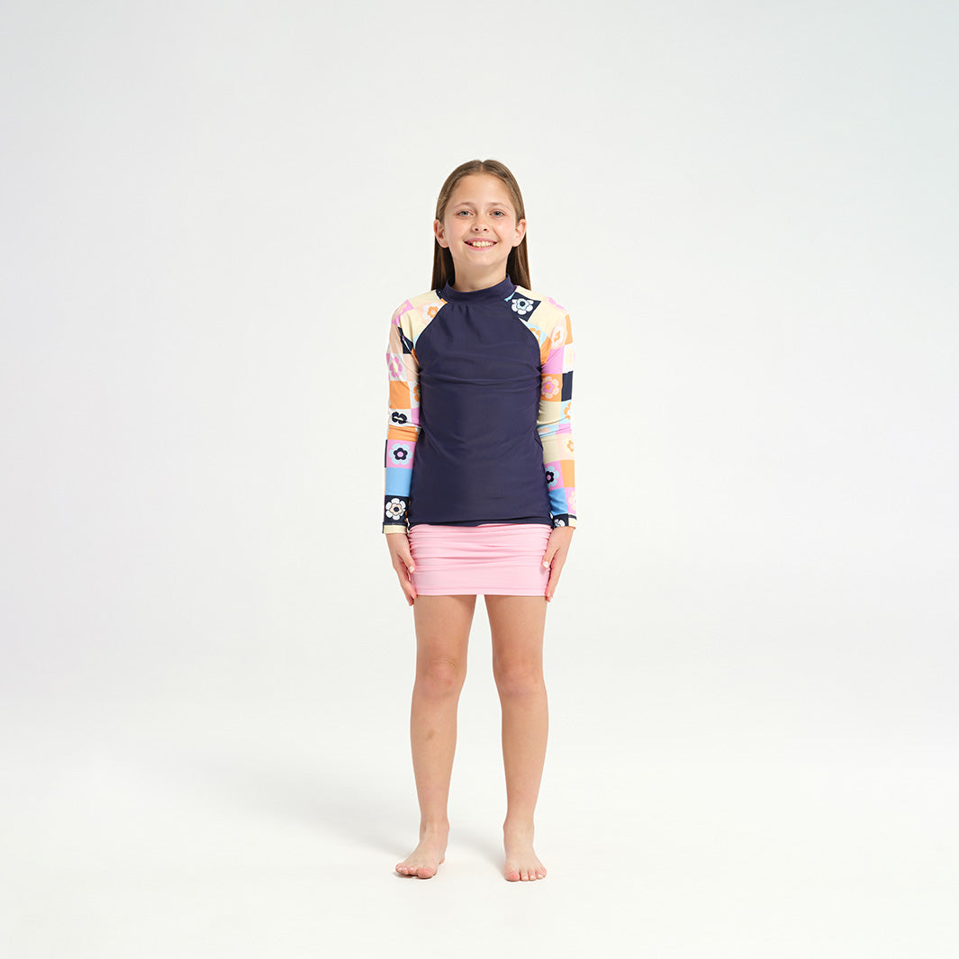  Kids Solid Patch LS Rashie