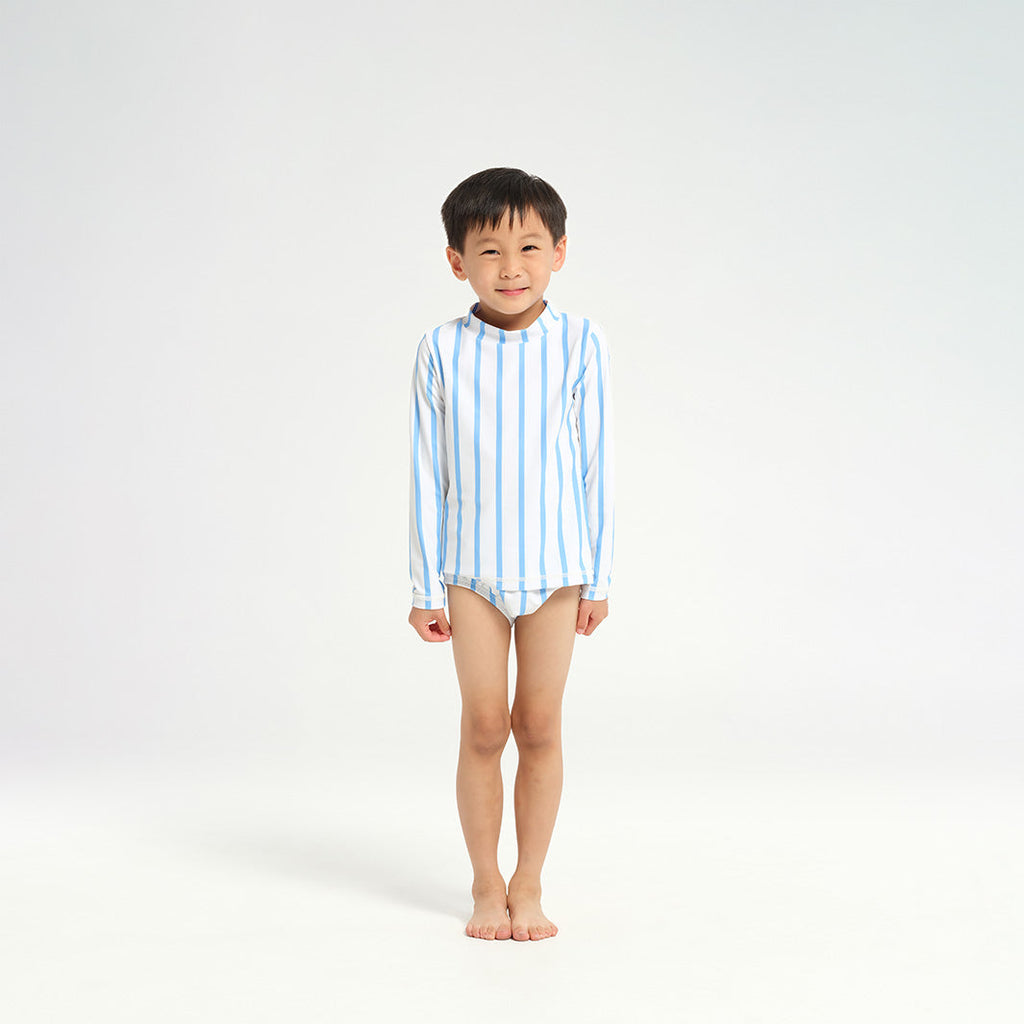  Infant Pinstripe LS Rashie - White