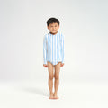  Infant Pinstripe LS Rashie - White