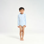  Infant Pinstripe LS Rashie - White