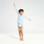  Infant Pinstripe LS Rashie - White