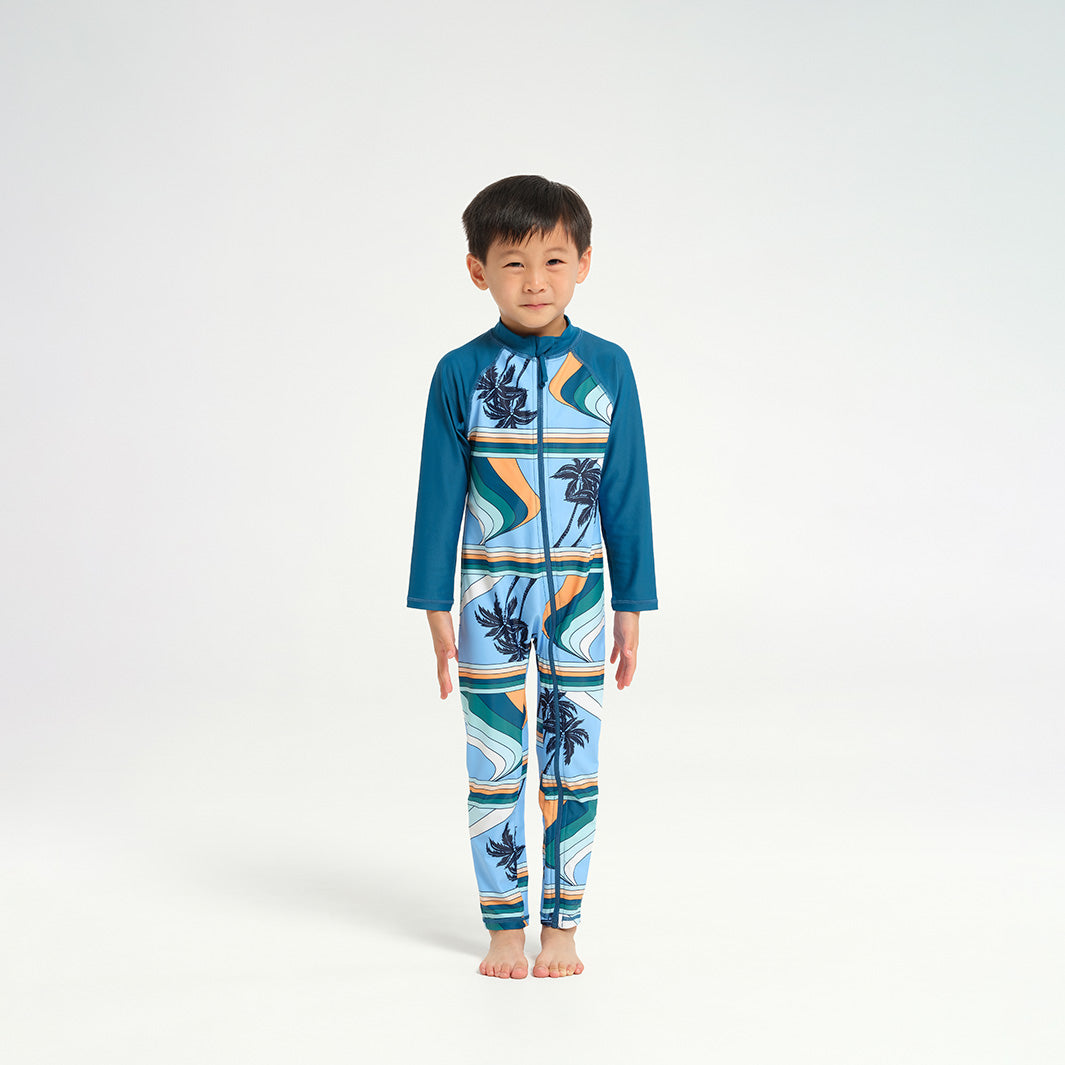  Infant Palm Waves LS Swim Zip Suit