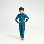  Infant Beach Days LS Swim Zip Suit - Navy