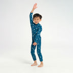  Infant Beach Days LS Swim Zip Suit - Navy