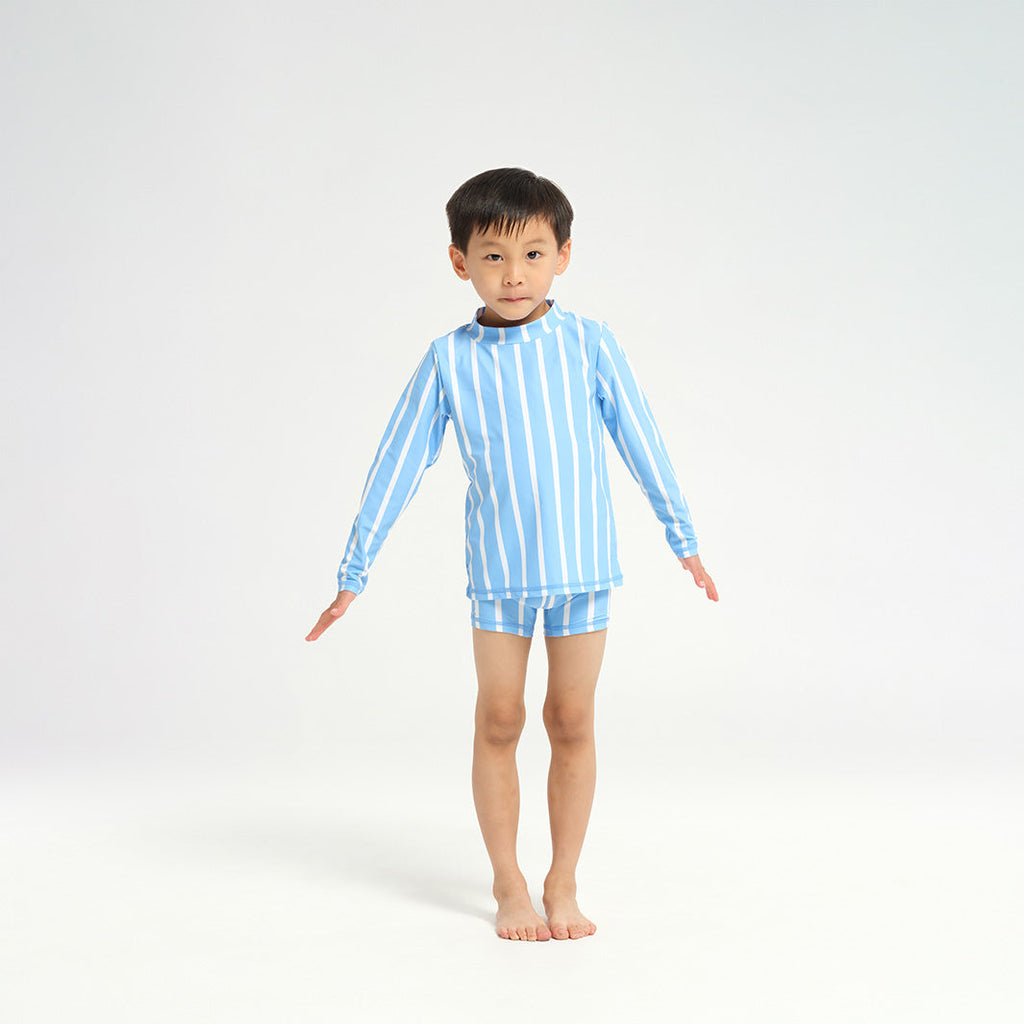  Infant Pinstripe LS Rashie - Blue