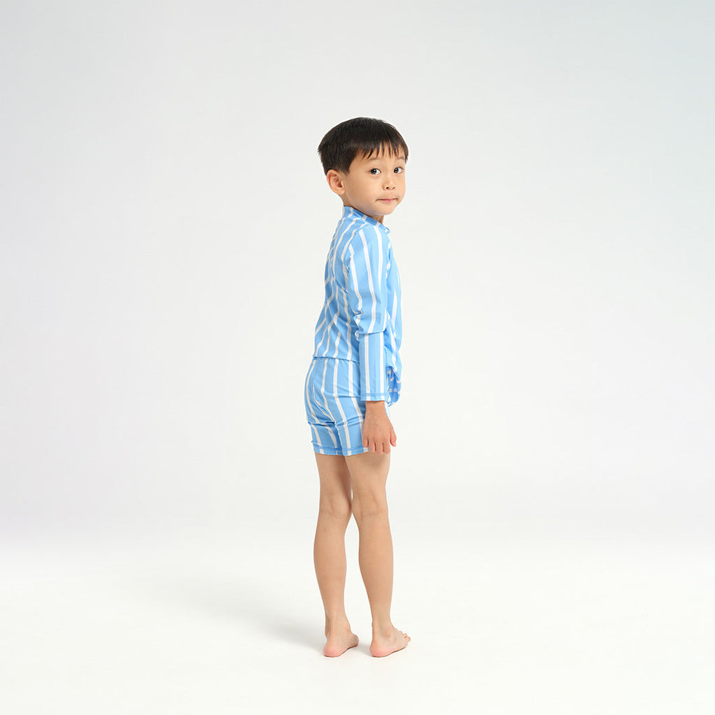  Infant Pinstripe LS Rashie - Blue