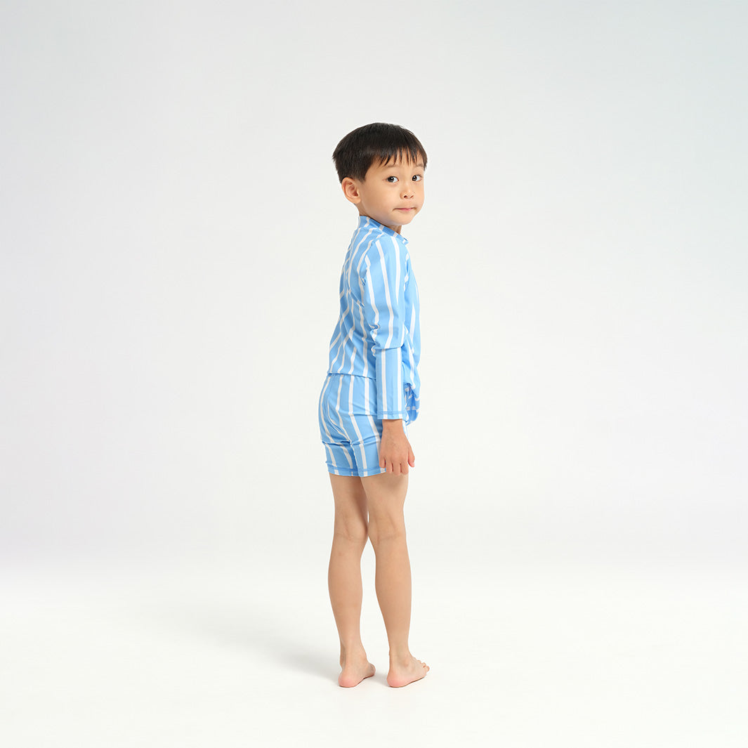  Infant Pinstripe LS Rashie - Blue