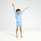  Infant Pinstripe LS Rashie - Blue