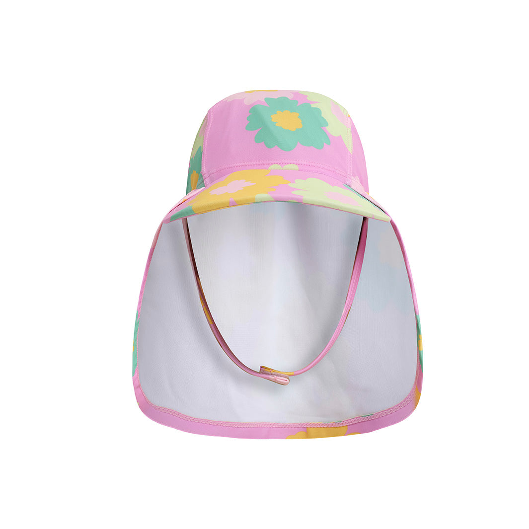  Infant 60s Floral Legionnaire Swim Hat