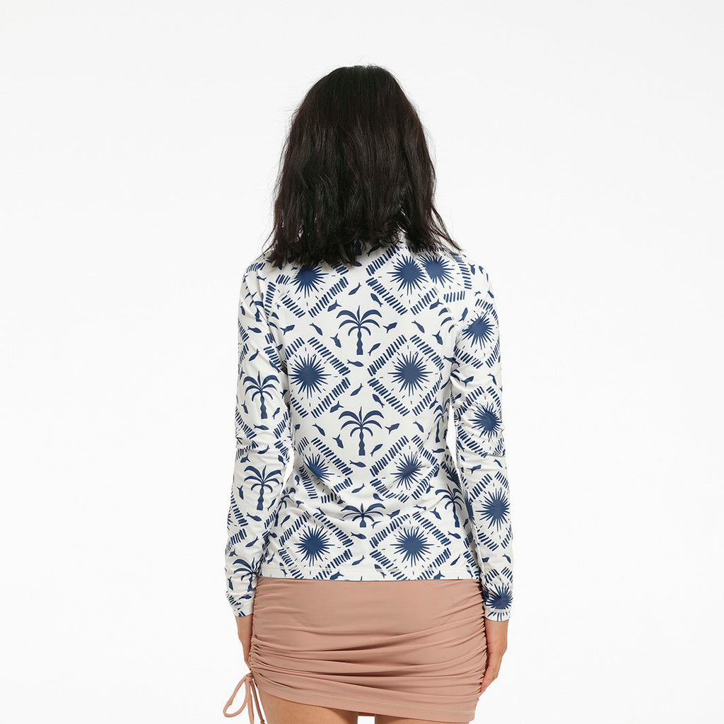  Womens Resort Palm LS Swim Jacket