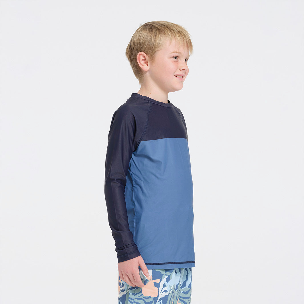  Kids Deep Blue LS Rashie