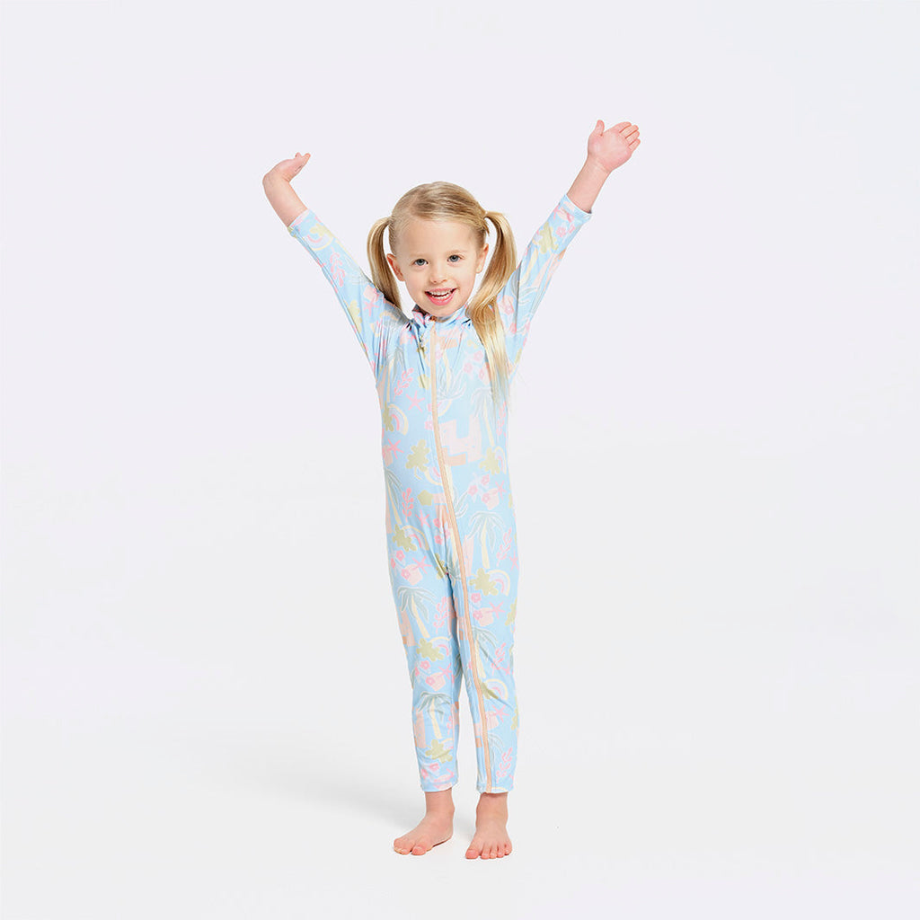  Toddler Seaside Swim Zip Suit