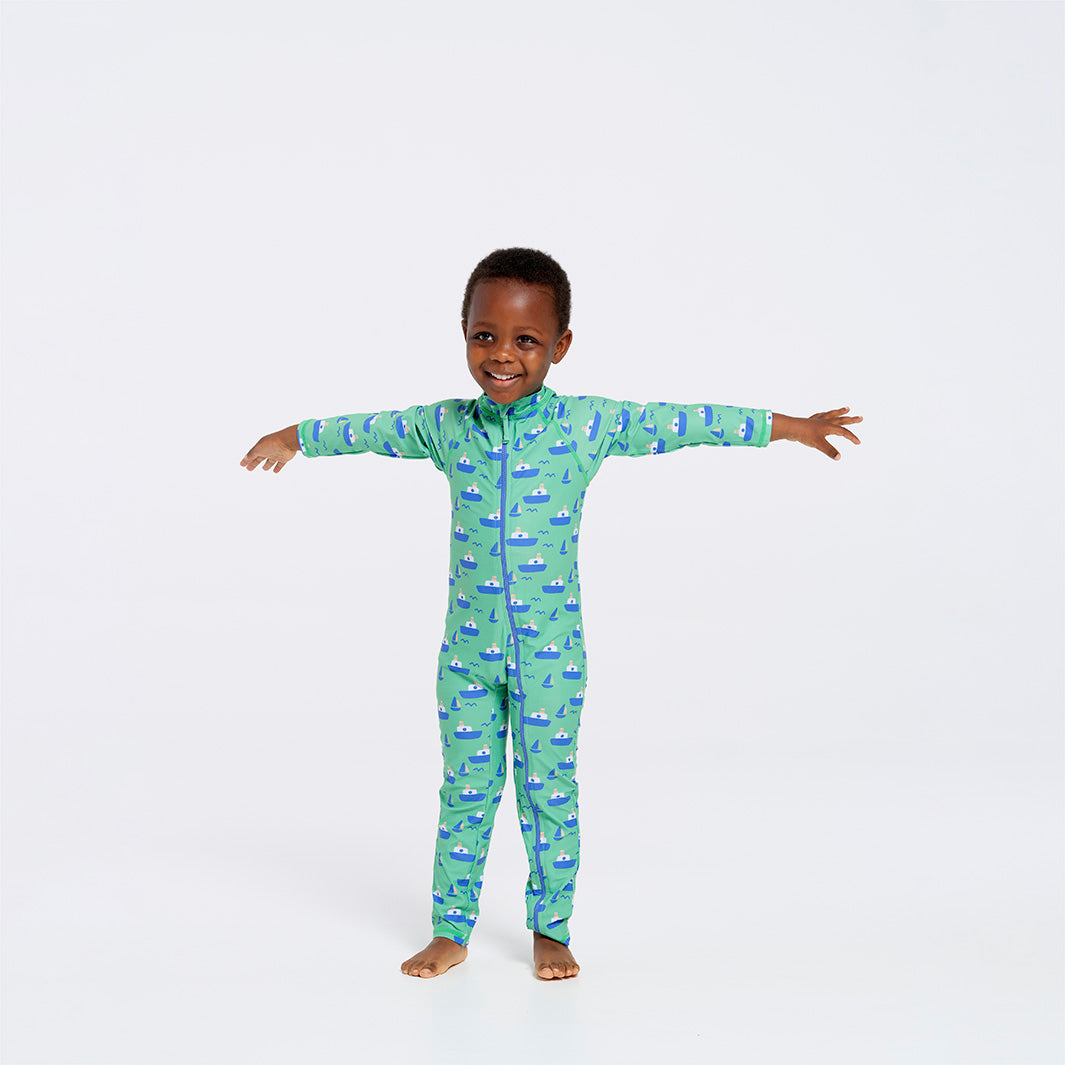  Toddler Boat Swim Zip Suit