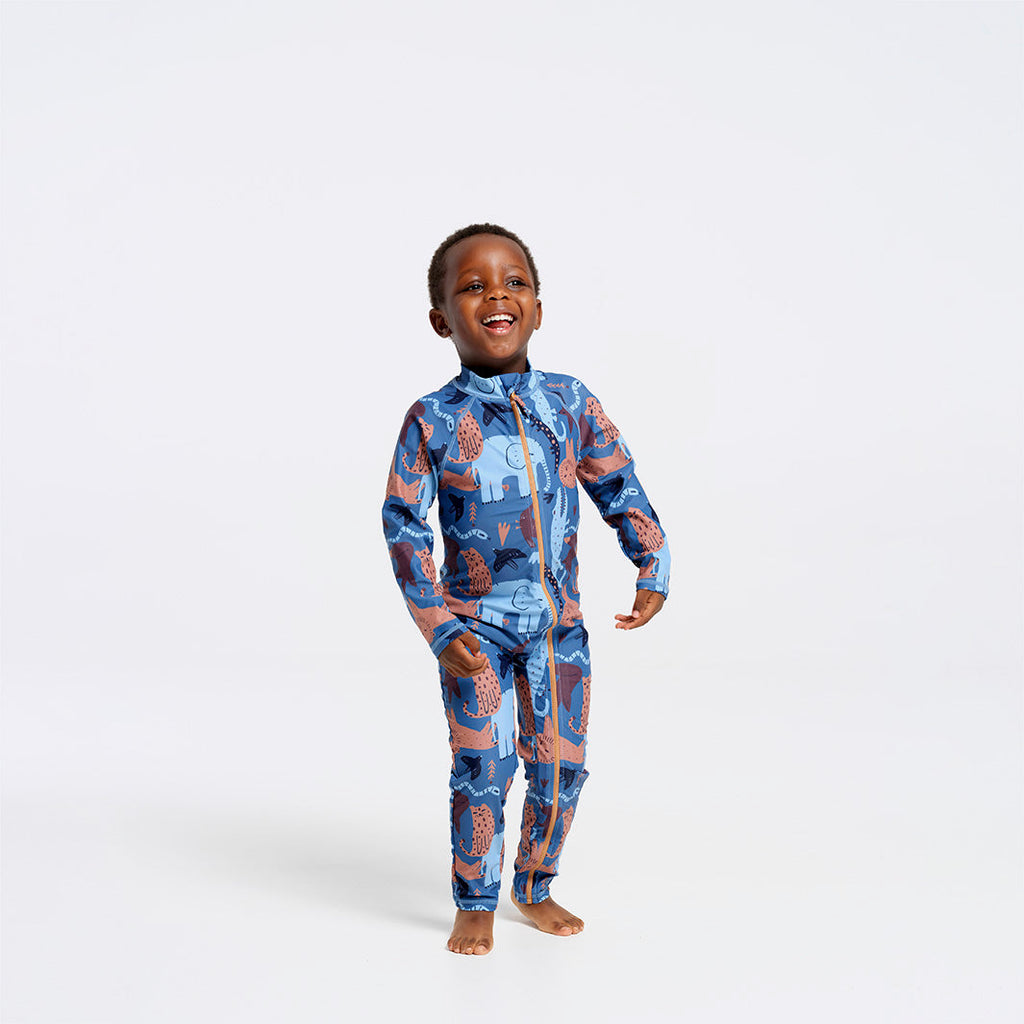  Toddler Safari Swim Zip Suit