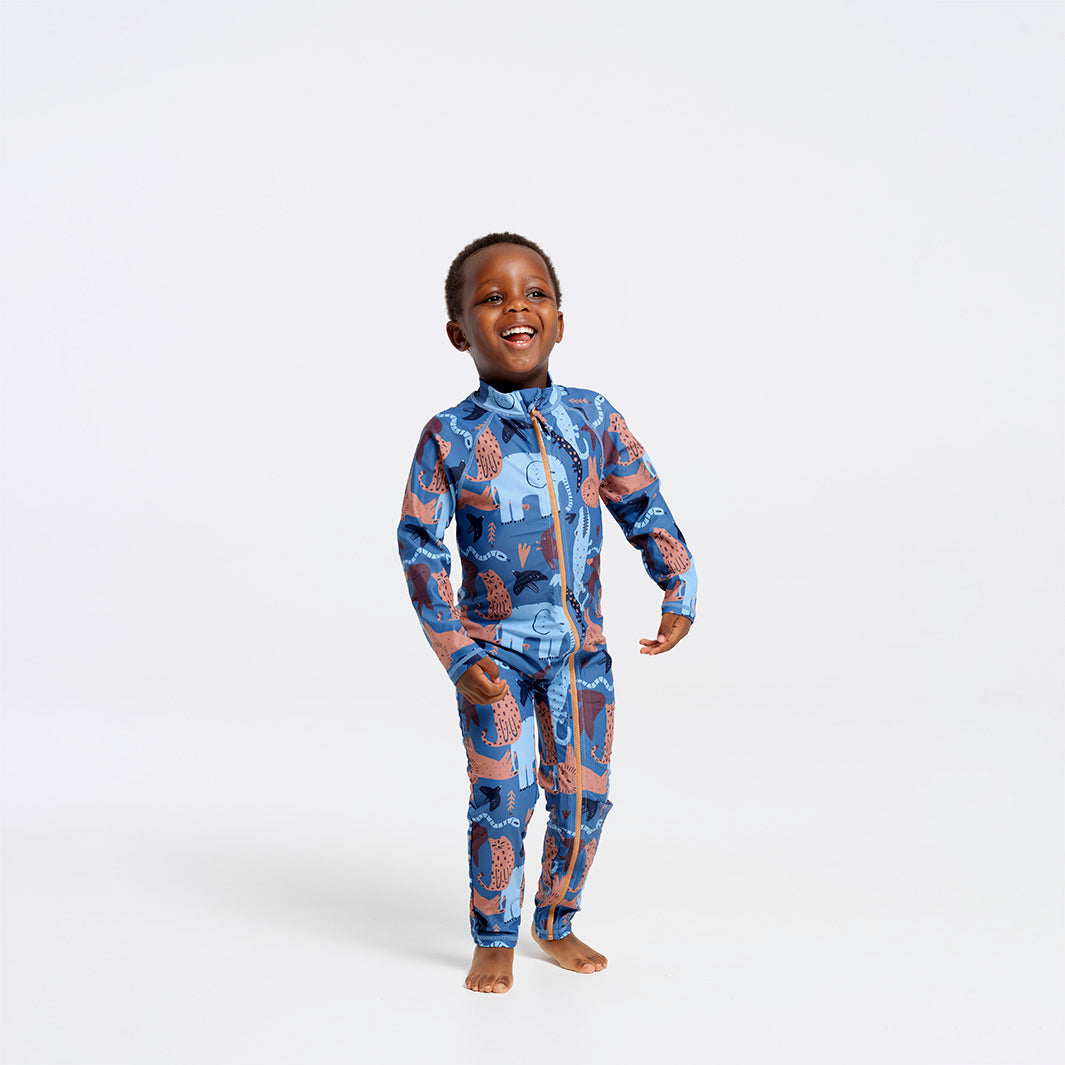  Toddler Safari Swim Zip Suit