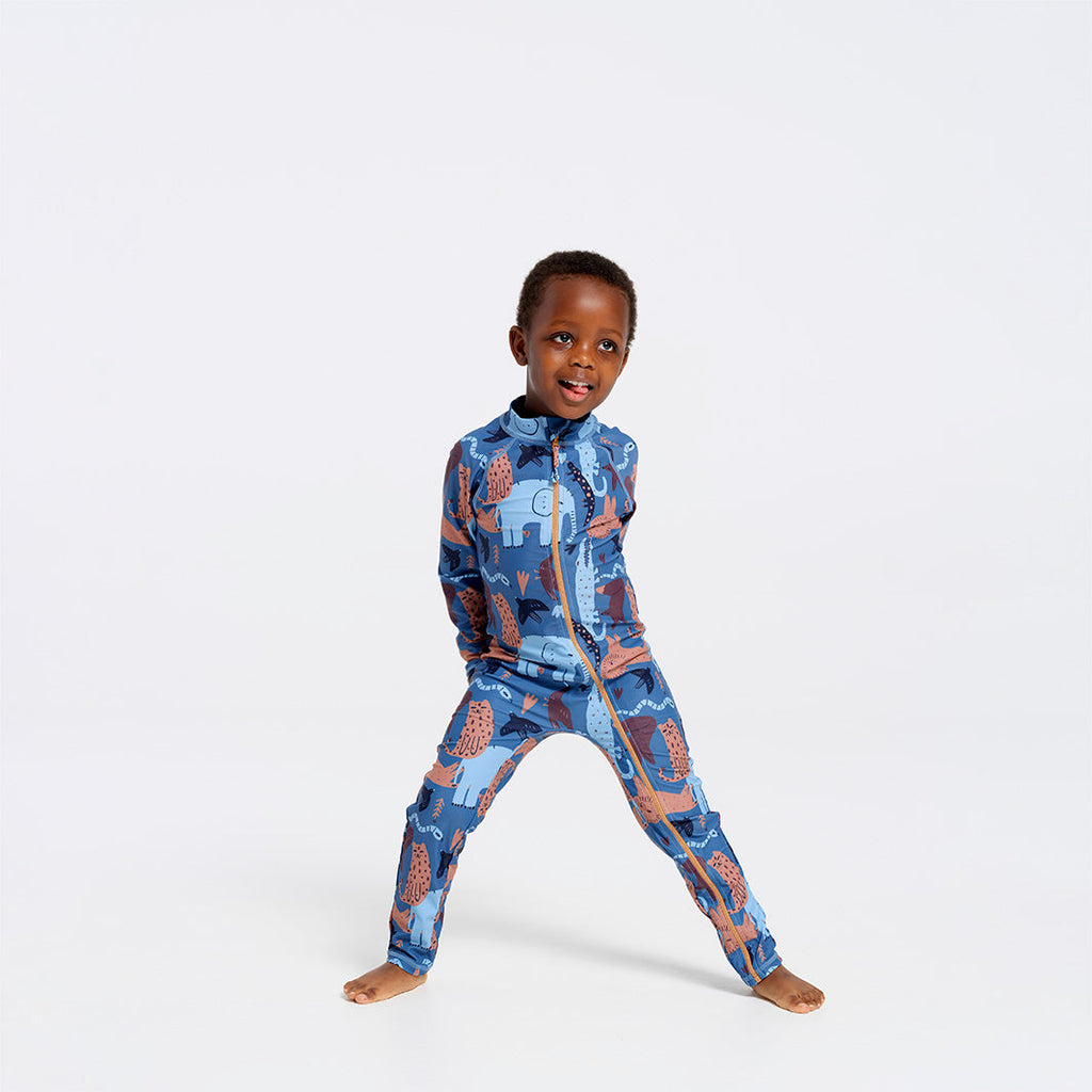  Toddler Safari Swim Zip Suit