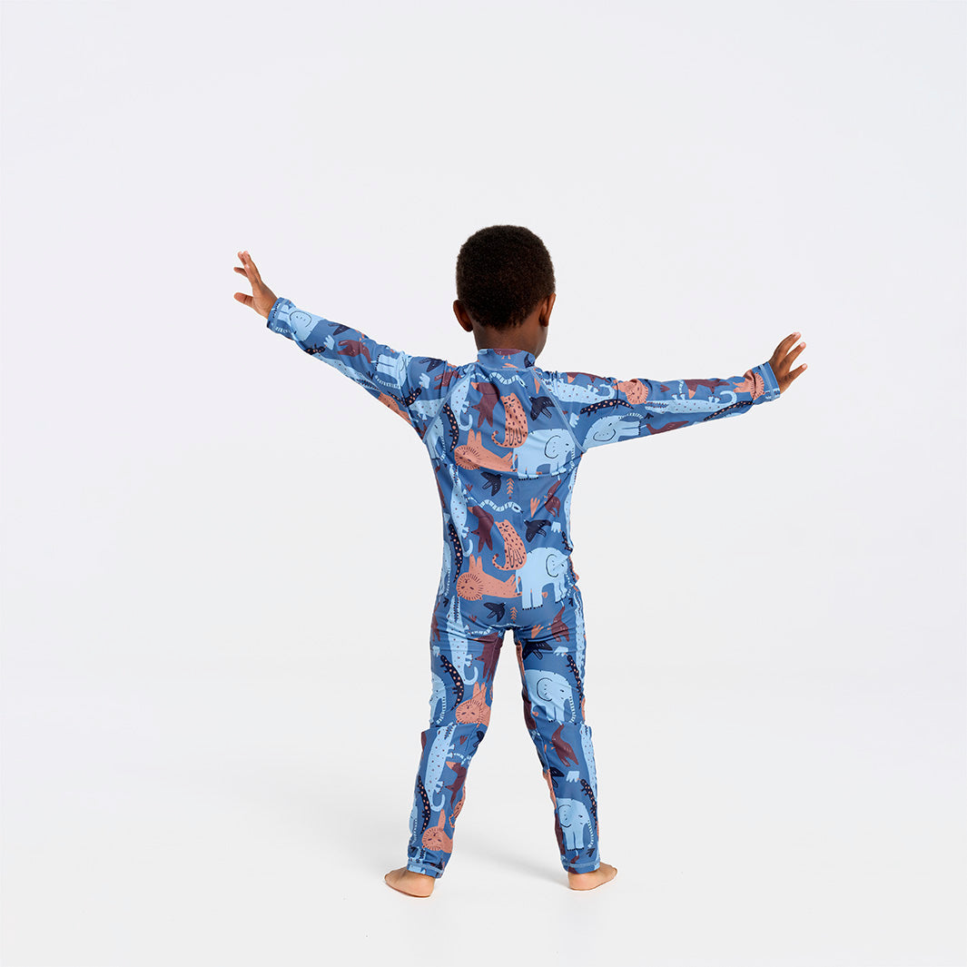  Toddler Safari Swim Zip Suit