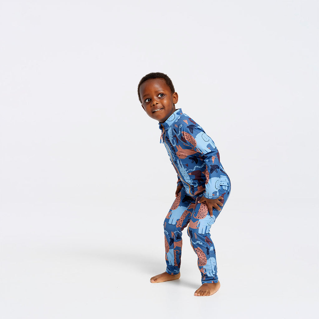  Toddler Safari Swim Zip Suit