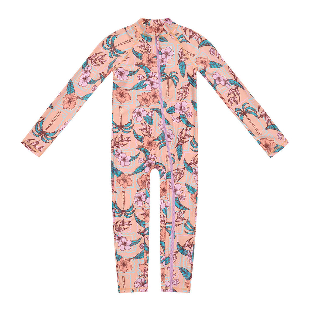  Toddler Paradise Swim Zip Suit