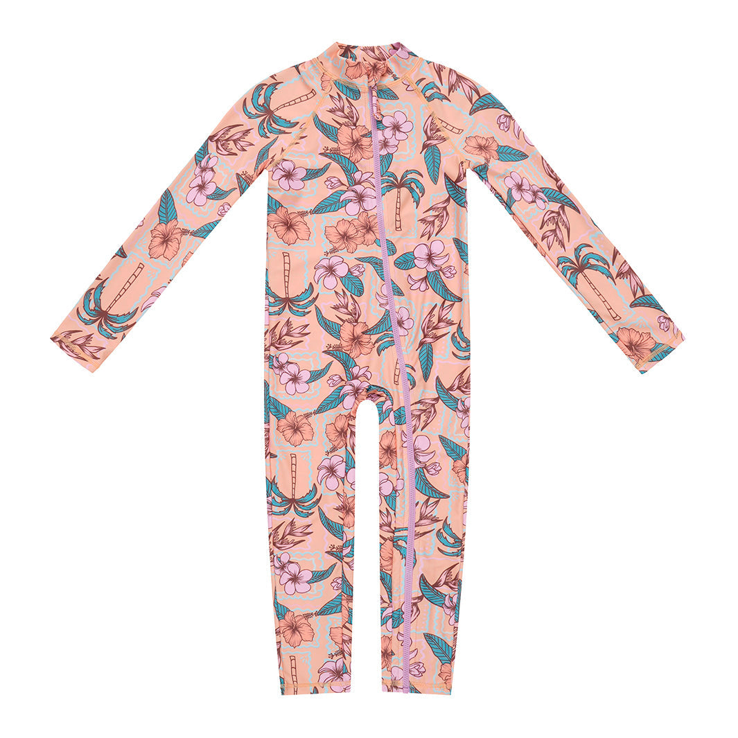  Toddler Paradise Swim Zip Suit