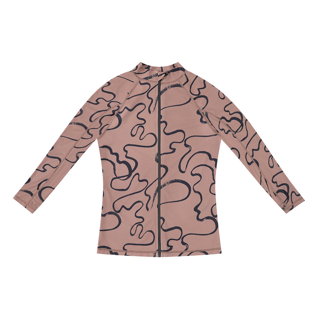  Womens Swirl LS Swim Jacket