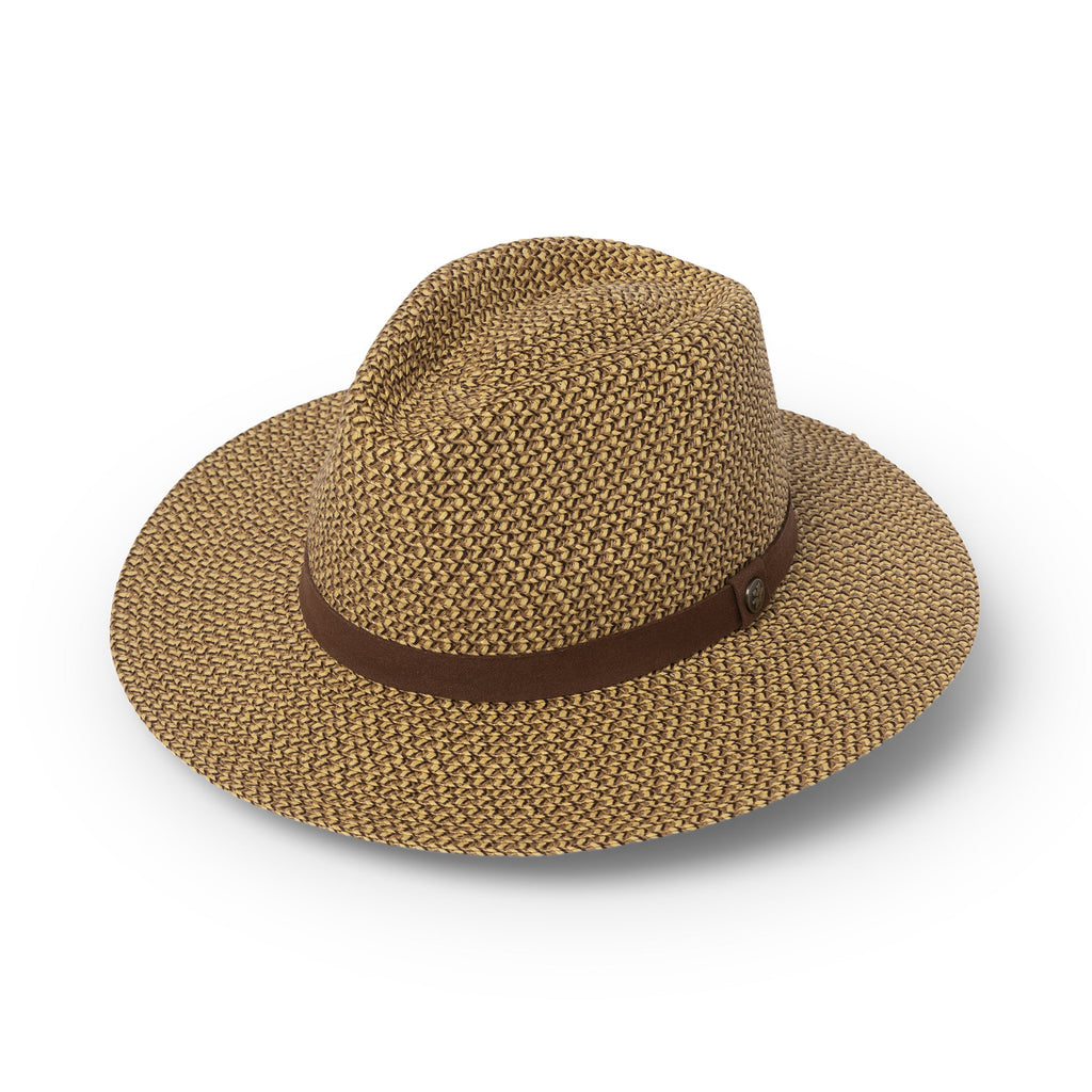  Outback Lightweight Fedora Hat - Chocolate