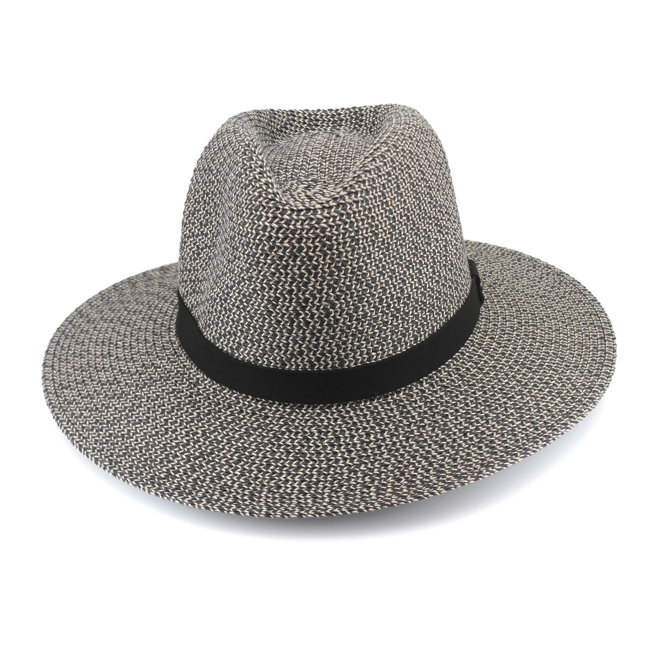  Outback Lightweight Fedora Hat - Grey/Black