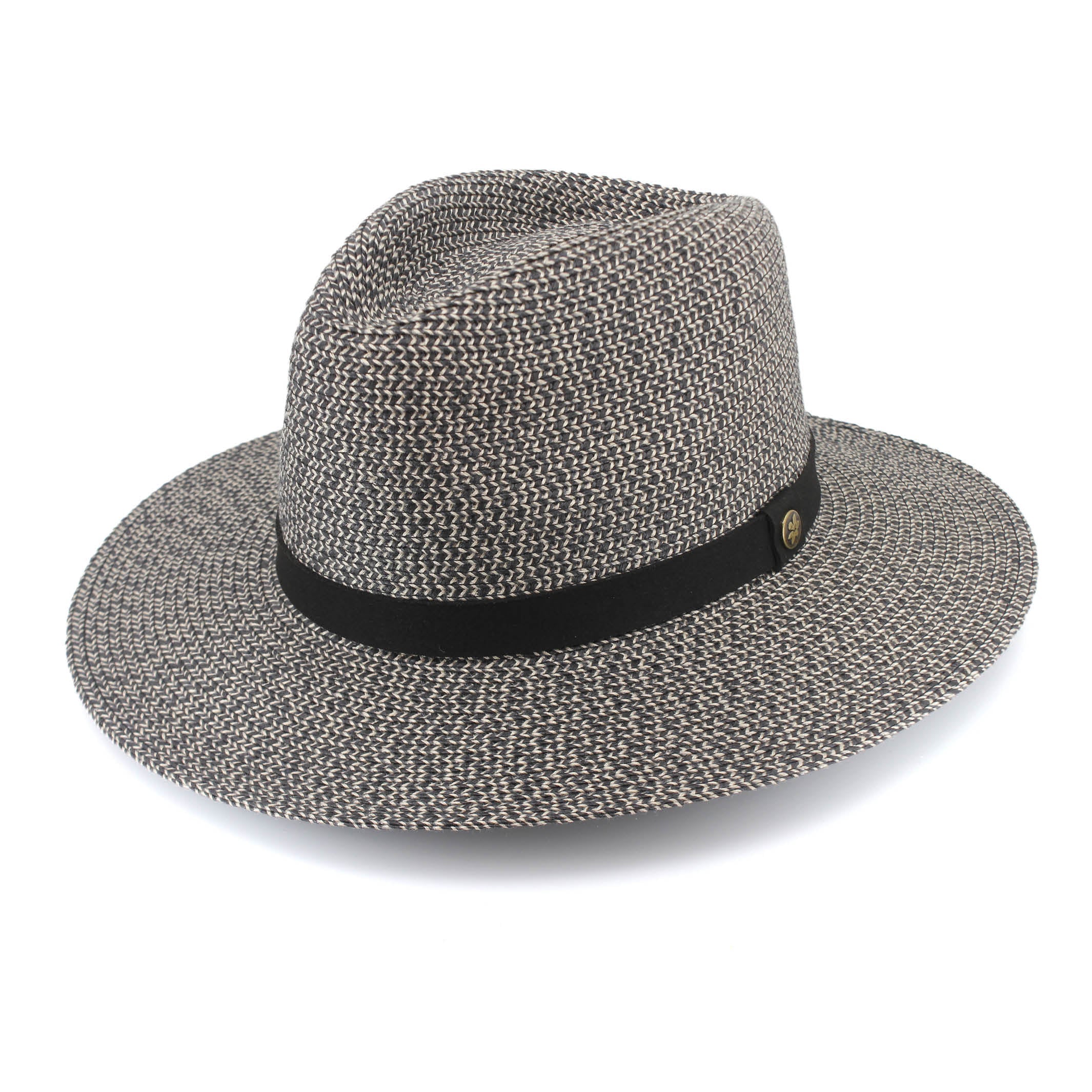  Outback Lightweight Fedora Hat - Grey/Black