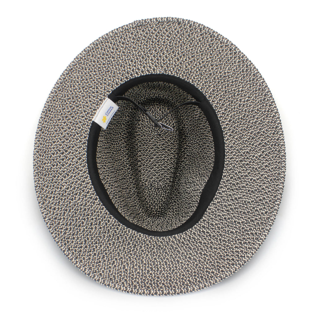  Outback Lightweight Fedora Hat - Grey/Black