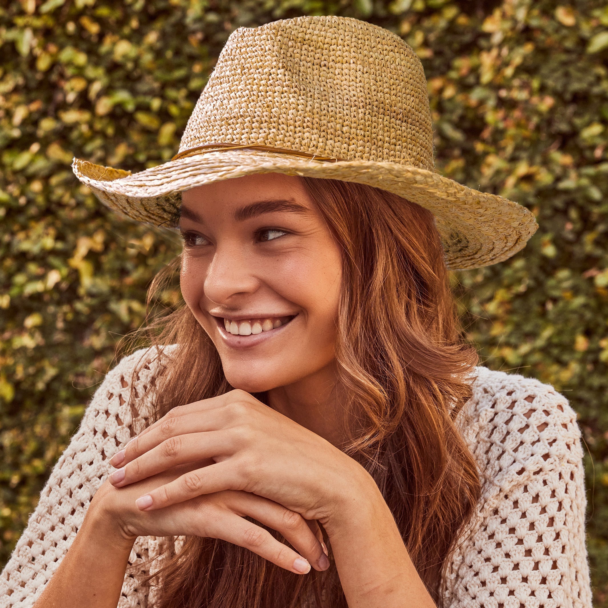  Bobbie Raffia Cowboy Hat - Natural