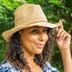  Bobbie Raffia Cowboy Hat - Natural