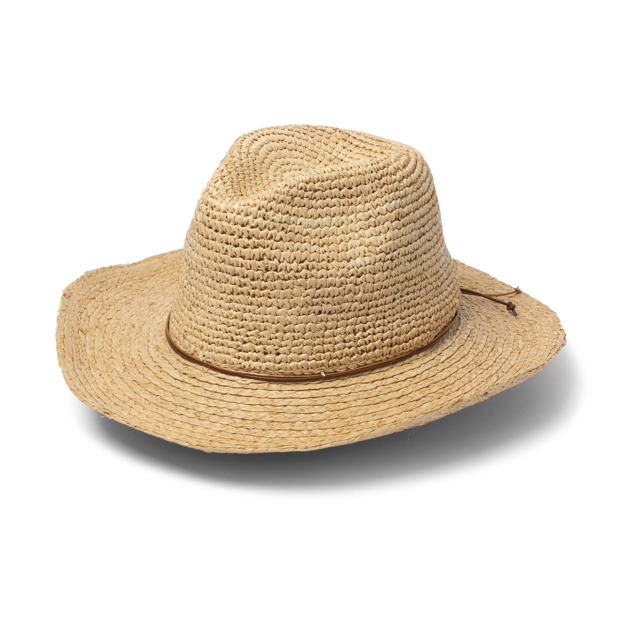  Bobbie Raffia Cowboy Hat - Natural