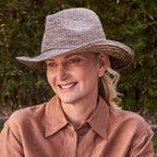  Bobbie Raffia Cowboy Hat - Mushroom