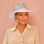  Nadia Fedora Hat - Seafoam White